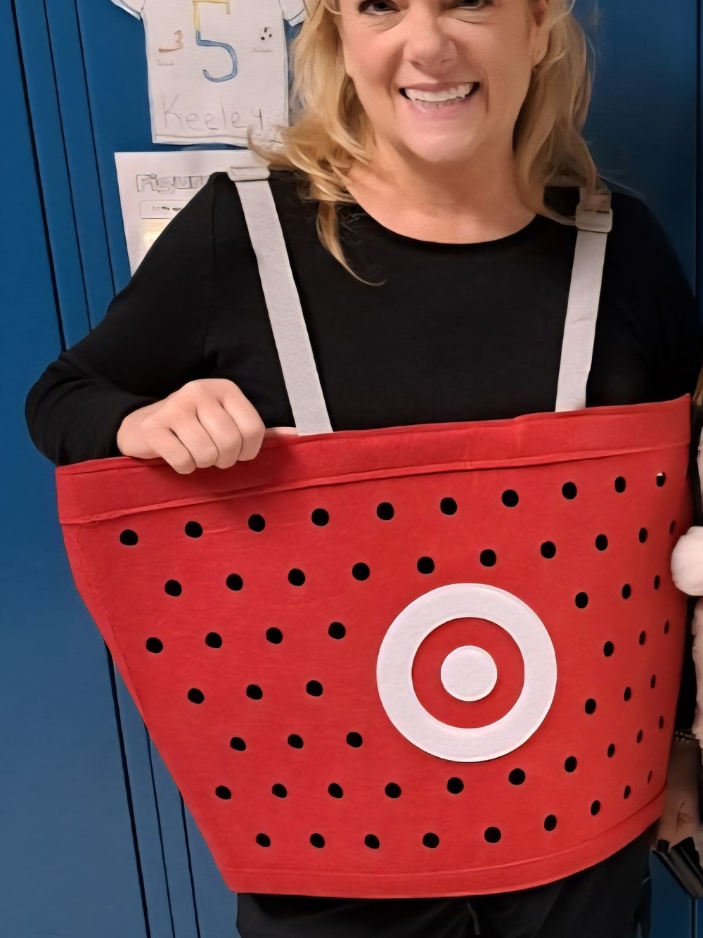Target-Inspired Red  Tote Costume with White Logo